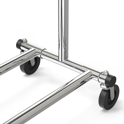 Simple Houseware Heavy Duty Clothing Garment Rack, Holds Up to 150 lbs, 42 to 67 Inches Extendable Rod, Chrome - color: Chrome, size: Heavy Duty