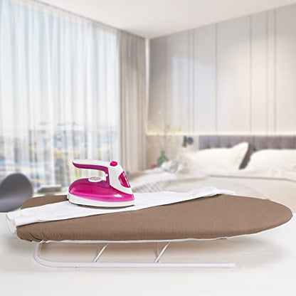 Seiritex Ironing Board Cover 12 x 32 inch, Fits Table Top Ironing Board Heat Reflective, 3 Layers Thick Padding with Elasticized Edges, Small Iron Board Cover (Brown) - color: Brown, size: 12x32