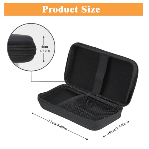 Zoyiancy Power Bank Case, Hard Cover Cable Storage Bag, Travel Shockproof Carrying Portable Eva Case for Power Cable Earbuds Power Bank - color: Black