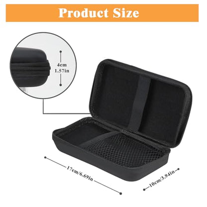 Zoyiancy Power Bank Case, Hard Cover Cable Storage Bag, Travel Shockproof Carrying Portable Eva Case for Power Cable Earbuds Power Bank - color: Black