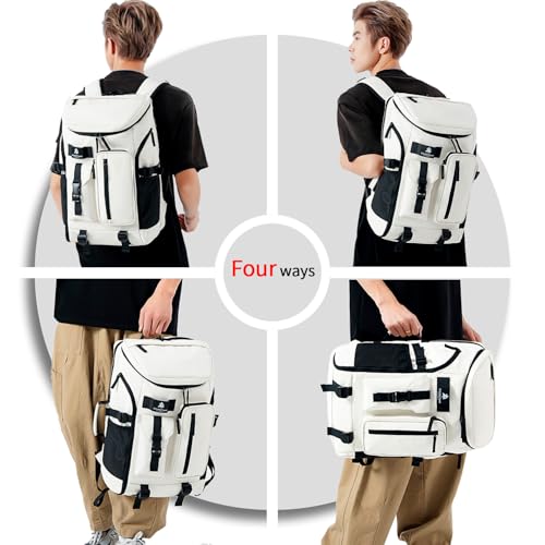 Kalesi Gym Duffle Tennis Bag Backpack 4-Way Waterproof with Shoes Compartment for travel Sport Hiking laptop (Black 02) - color: 02-black