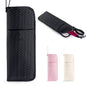 Hair Tools Travel Bag, Heat Resistant Curling Iron Holder & Flat Iron Case, Hot Tools Organizer Pouch for Hair Straightener, Hair Dryer, Crimper & Styling Accessories, Travel Makeup Bag - color: Black