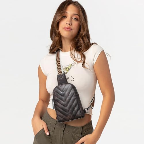 LATMAP 7L Sling Bag for Women Men Leather Small Sling Backpack Daypack Anti Theft Fanny Pack Crossbody Purse Travel - color: Small Size-coffee