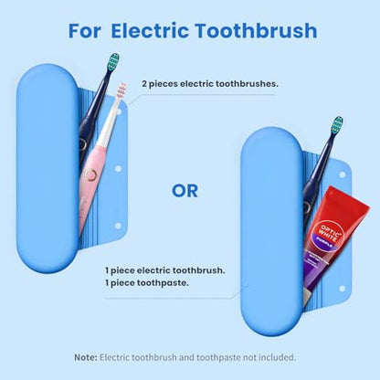 Silicone Electric Toothbrush Travel Case, Manual Toothbrush Travel Cover for Men and Women,Toothbrush Holder for Travel,Gym and More, Fits Most Manual and Electric Toothbrushes - Sky Blue - color: Sky Blue