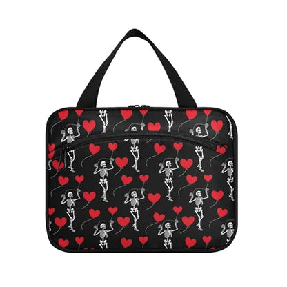 MNSRUU Hanging Toiletry Bags for Women Travel, Gothic Romantic Skull Gothic Toiletry Organizer Portable Travel Toiletry Bags Clear Wash Bags Makeup Bag Cosmetic Bag - color: Skulls 172