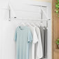 Over The Door Clothes Hanger Rack Foldable Space-Saving Over The Door Hooks for Laundry Drying Bathroom Towels & Home Office(White)
