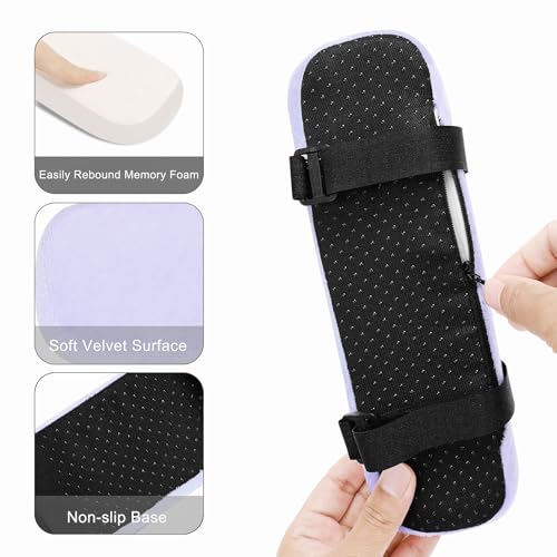 MOSISO Chair Armrest Pads (2 Pack), Memory Foam Home/Office Chair Arm Rest Covers Comfy Computer Gaming Elbow Cushion Removable Washable Elbow Support Forearm Pressure Relief, Purple - color: Purple