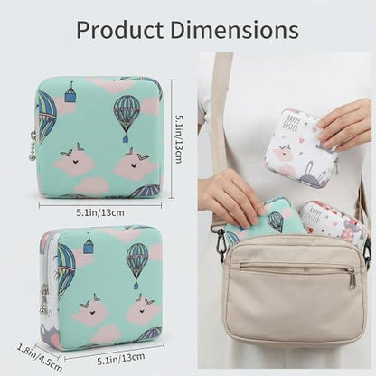 3Pcs Period Bag, Small Menstrual Sanitary Napkin Storage Bag Period Pouch Waterproof, Tampon Organizer Pouch Tampon Pad Holder for Purse, Pad Bags Feminine Care First Periods - color: 2