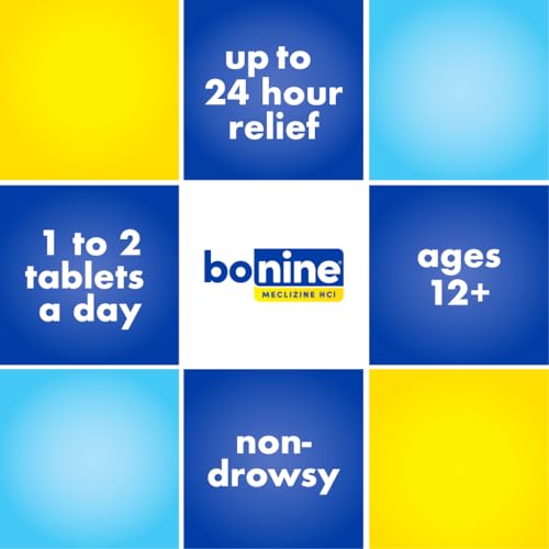 Bonine Non-Drowsy Motion Sickness Relief - 32 Chewable Tablets with Meclizine HCL 25mg - Non Drowsy Medicine for Nausea or Motion Sickness - Cruise Essentials - Raspberry Flavor - size: 2x 16 Count