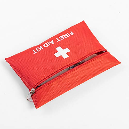 Red First Aid Bag Empty First Aid Kit Empty Waterproof First Aid Pouch Small Mini for First Aid Kits Pack Emergency Hiking Backpacking Camping Travel Car Cycling (Red, 7.9x5.5" 12 Pack) - color: Red, size: 7.9x5.9 Inch (Pack of 12)