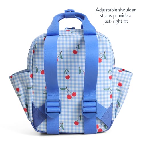 Itzy Ritzy Toddler Backpack - Daycare Bag - Features Adjustable Shoulder Straps, 2 Side Pockets & Spacious Interior with Wipeable Fabric Lining & Name Label, Cherry - color: Cherry