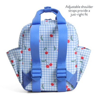 Itzy Ritzy Toddler Backpack - Daycare Bag - Features Adjustable Shoulder Straps, 2 Side Pockets & Spacious Interior with Wipeable Fabric Lining & Name Label, Cherry - color: Cherry