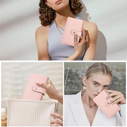 yiijay Womens Wallet RFID Blocking Leather Trifold Clutch Wallet Credit Card Holder Ladies Travel Wallet Purse with Pen Holder - color: 1Pink