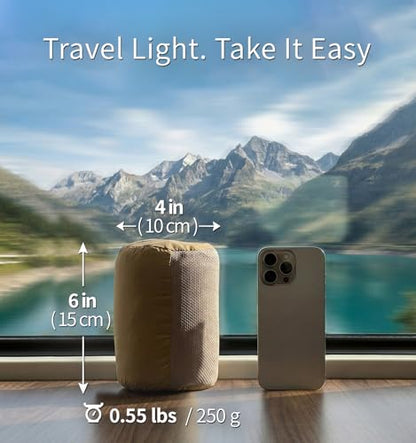 Litume Travel Blanket Lightweight and Breathable, 67 x 48 in Soft Airplane Flight Blanket for Travelers, Foldable Camping Sheet with Stuff Sack for Train, Camp, backapcking, office, home(Creamy Brown) - color: Creamy Brown