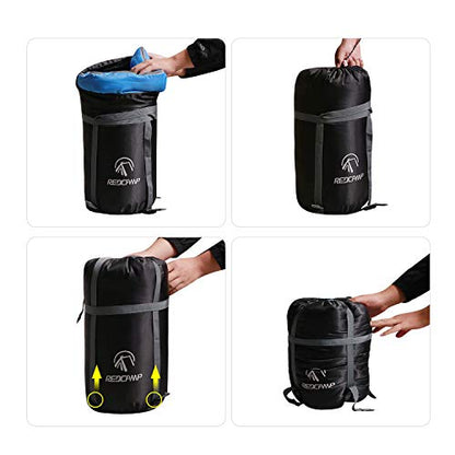 REDCAMP Sleeping Bag Stuff Sack, Black M, L, XL and XXL Compression Sack, Great for Backpacking and Camping - style: Black XL 40l