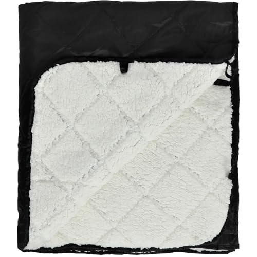 REDCAMP Large Warm Camping Blanket with Sherpa Lining, Cold Weather Warm Outdoor Blanket Waterproof and Windproof for Camping Stadium, Machine Washable 59"x79" White - color: 59"x 79" White