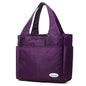 Extra Large Insulated Lunch Tote Bag for Women Men, Leakproof Cooler Lunch Box Shoulder Purse with Side Pockets for Work - Purple - color: Purple