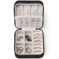 VLANDO Travel Jewelry Case, Small Travel Jewelry Organizer Box for Girls Women - Black - color: Black