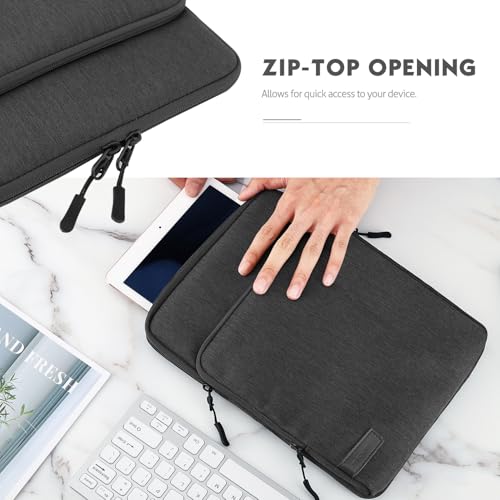 MoKo 8-9 Inch Tablet Sleeve Bag Carrying Case with Storage Pockets Fits New iPad mini (A17 Pro) 8.3" 2024, iPad mini 6/5/4/3/2/1th 8.3"/7.9" 2021-2012, Galaxy Tab A7 Lite 8.7" 2021, Black & Gray - color: Black & Gray, size: 8-9 inch