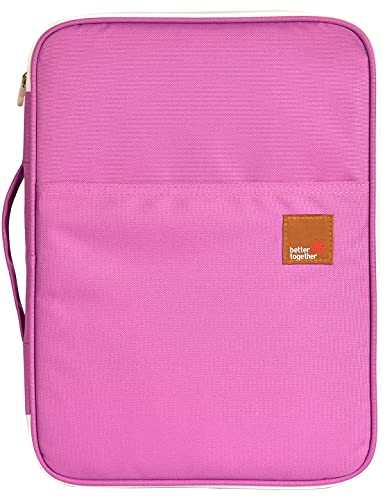 Lanola A4 Document Bags Portfolio Waterproof Business File Holder Travel Gear Organizer Electronics Accessories Bag - color: Purple