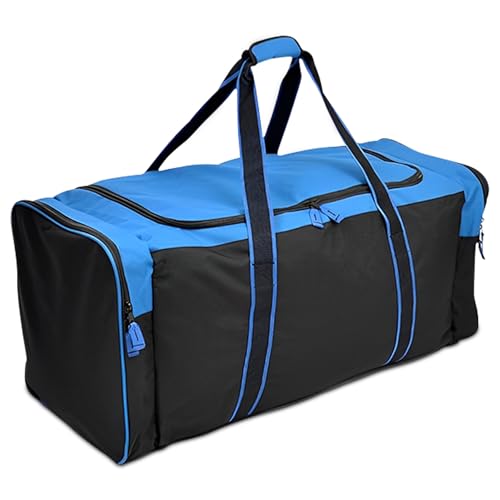 Jetstream Heavy Duty Multi Pocket Durable Sports Gym Equipment Travel Duffel Bag - color: XL 36" Blue, size: 36IN