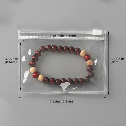 50PCS Transparent Jewelry Bags Square Clear Zipper Jewelry Pouches Earring Bracelet Storage Organizer (9 * 13cm 3.54"*5.11") - color: Clear - 3.54"×5.11"