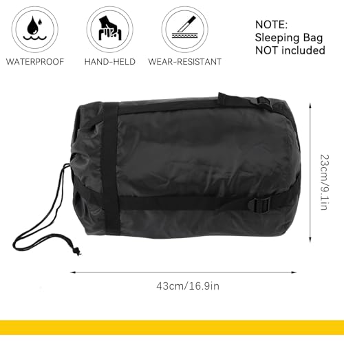 Compression Stuff Sack, 2PCS Compression Sack for Sleeping Bag, Nylon Sleeping Bag Stuff for Camping Hiking Backpacking Travel