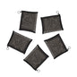 Patu Zipper Mesh Bags, Size M / A6, 5 Pieces, Beauty Makeup Cosmetic Accessories Organizer, Travel Toiletry Kit Set Storage Pouch, Black - size: M A6 (6.5" x 5.5", 5 pcs)