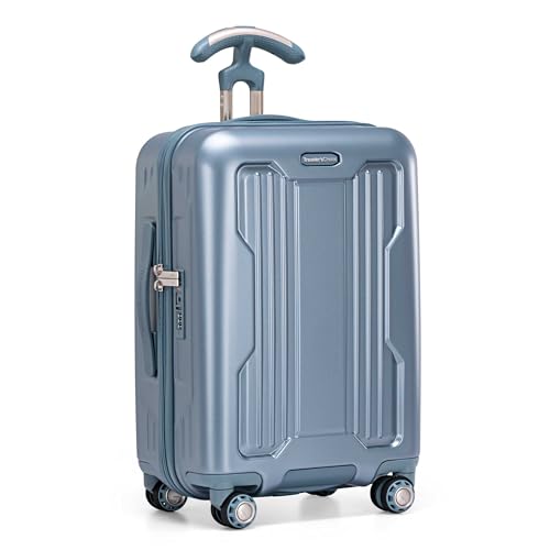 Traveler's Choice Ultimax II Polycarbonate Hardside Luggage with Spinner Wheels, Teal, 21-Inch Carry-On - color: Teal, size: 21-Inch Carry-On