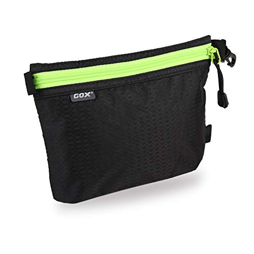GOX Ultra Light Carry On Small Zipper Pouch, Toiletry Bag, Packing Sack, Makeup Bag, Digital bag,Watre Repellent Nylon (Black) - color: Black
