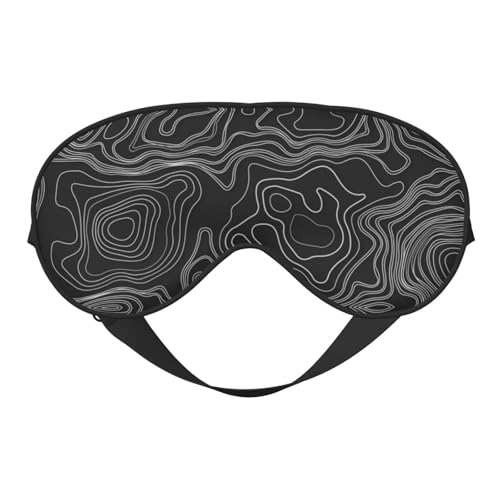 Sleep Eye Mask Topographic Map Sleep Mask for Women Men Comfortable Eye Mask with Adjustable Strap Soft Eye Cover Blindfold for Travel Yoga Nap Shift Work - color: Topographic Map