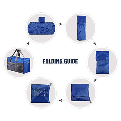 REDCAMP Foldable Travel Bag, Large Sports Bag, 75L/96L/100L, Lightweight Waterproof Tote Bag - color: Dark Blue 75L