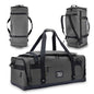 Large Duffle Bag for Travel - Men & Women, Foldable Gym Duffle Backpack, Heavy Duty Tactical Military Canvas Duffel Bags, Extra Big Carry On with Shoe Pockets, Waterproof (80L/103L) - color: Grey, size: L(103L)