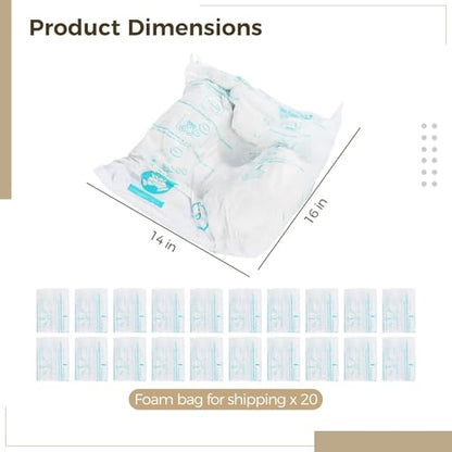 Foam Bags For Shipping 20 PCS 14×16 Inch, Handy Temperature-Activated Expanding Pouches, Instant Pack Quick Packaging - Protective Parcel Solution - color: 20 PCS, size: 16 × 14 inch