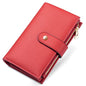 yiijay Womens Wallet RFID Blocking Leather Trifold Clutch Wallet Credit Card Holder Ladies Travel Wallet Purse with Pen Holder - color: 1Red