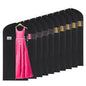 KEEGH 60'' Dress Bags for Gowns Long (Set of 10), Garment Bags for Hanging Clothes, Dress Bags for Closet Storage, Clothes Cover for Hanging Coats Dresses with Clear Window and Label Pocket, Black - size: 60"-10pcs