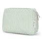 Narwey Striped Makeup Bag Travel Cosmetic Bag Organizer Toiletry Bag Make Up Bags with Compartments for Women Girls (Large, Mint Green Stripe) - color: A-Mint Green Stripe, style: Large