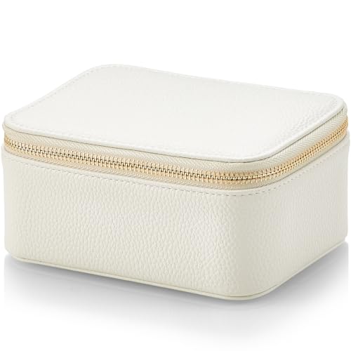 VLANDO Jewelry Travel Case,Travel Jewelry Organizer with Clear Velvet Jewelry Bags Zipper Pouch for Women Girl Gift- 8Pcs White - color: C.8PCS White