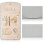 Travel Jewelry Holder Organizer Case, Foldable Jewelry Roll Storage Bag for Necklaces Rings Earrings Bracelets, Large, Grey