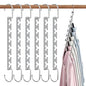 Space Saving Hangers for Clothes 6 Pack, Sturdy Metal Hangers Wardrobe Organizer, Magic Cascading Hanger, Closet Space Saver Closet Organizers and Storage