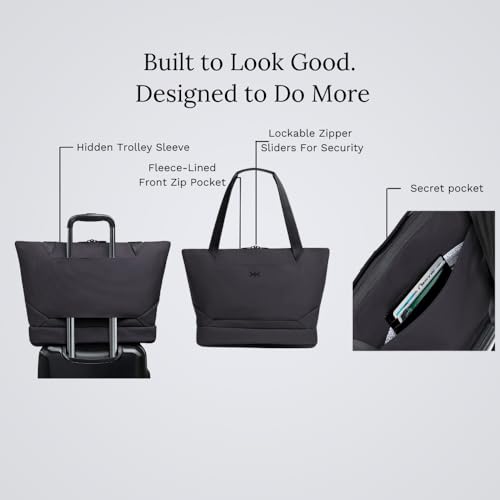 Knack Expandable Laptop Tote Midnight Black - color: Midnight Black, style: Laptop Tote