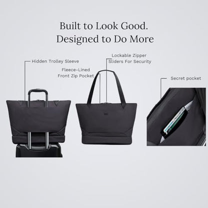 Knack Expandable Laptop Tote Midnight Black - color: Midnight Black, style: Laptop Tote