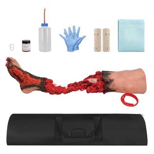 Wearable Wound Packing Leg Trainer, Partial Leg Amputated Simulation Kit for Medical Training, Emergency Trauma Assessment Practice Set - style: Leg