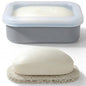 AIMAIAIMAI Compact Leakproof Travel Soap Case, Silicone Travel Soap Container, Portable Soap Box with Drainage Layer, Shatterproof Soap Holder for Bathroom, Gym (Gray) - color: Gray
