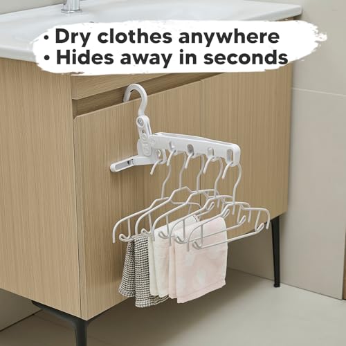 GorillaLine Go - Folding Clothes Drying Rack - Travel Essentials for Laundry - Portable and Collapsible with Hook - Clothes Rack Cruise Ship Essentials, RV, Traveling and Small Room