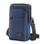 Travel Cell Phone Pouch Belt Pouch, Phone Holster Crossbody Bag with Shoulder Strap for iPhone Case Holder for Hand with Neck Lanyard Smartphone Walking Passport Wallet | with Shoulder Strap - color: Double layer Blue