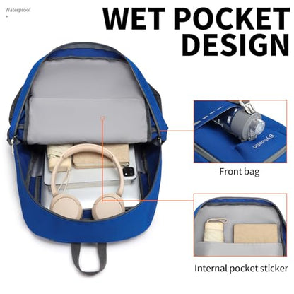 45L Lightweight Packable Backpack – Durable Foldable Daypack for Travel, Hiking, and Gym (Blue) - color: 45l-blue