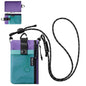 VULKIT RFID Blocking Travel Wallet for Women, Water Resistant Passport & Phone Holder with Detachable Lanyard and Key Ring, Lightweight Zipper Travel Wallet - color: AquaGreen Purple