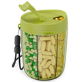 PULIV Large Pill Bottle Organizer, Supplement Organizer for Holding 6 Various Vitamins, Pill Box Case with Anti-Mixing & Wide Opening Design, Easy to Retrieve Meds and 20 Pcs Stick-on Labels, Green - color: Green