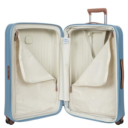 Bric's Taormina Ultra-Light Checked Luggage – Expandable Hard Shell Suitcase with TSA Lock, Anti-Tamper Zippers & 360 Spinner Mobility Wheels - 30 Inch, Sky Blue - color: Sky Blue, size: Checked-Large